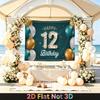1pc Gold Birthday Backdrop - Home Party Decor