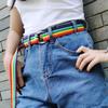 Плетеный пояс-цепочка радужного цвета для женщин, выпускного, банкета, клуба, вечеринки, горячей девушки, радужный, элегантный, тканый пояс