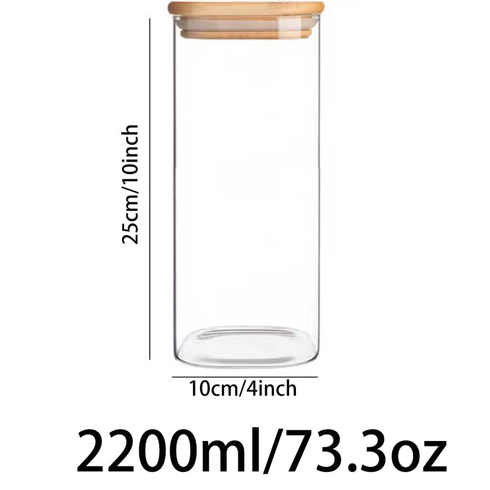 Контейнеры для хранения продуктов с герметичной крышкой, прозрачная стеклянная банка, кухонная банка для хранения в кладовой для пасты, сахара, муки, овса, хлопьев, бобов