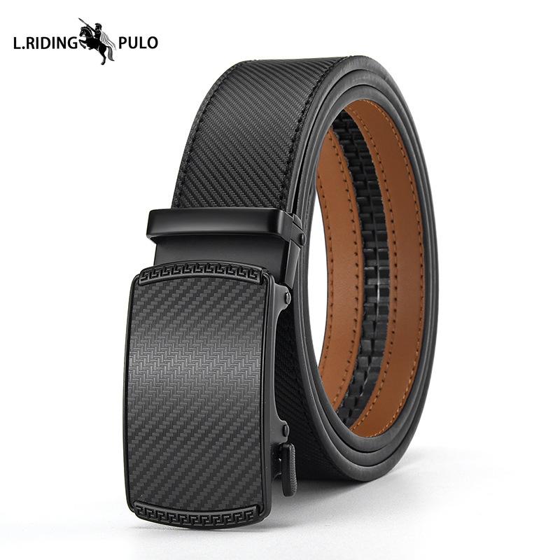 Мужской кожаный ремень с автоматической пряжкой, высококачественный молодежный деловой повседневный универсальный ремень