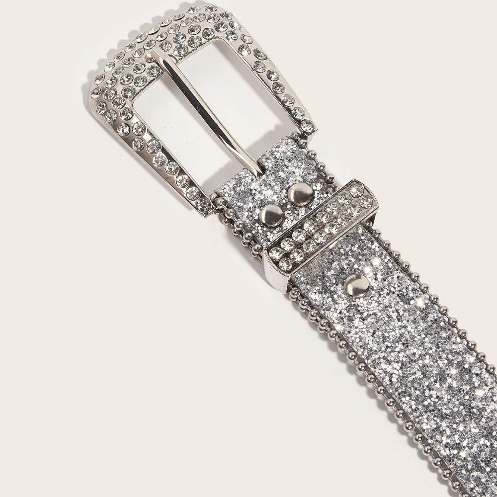 Ремни Y2K со стразами Цинковый сплав Цинковый сплав Пояс Панк Блингблинг Ремень Женский