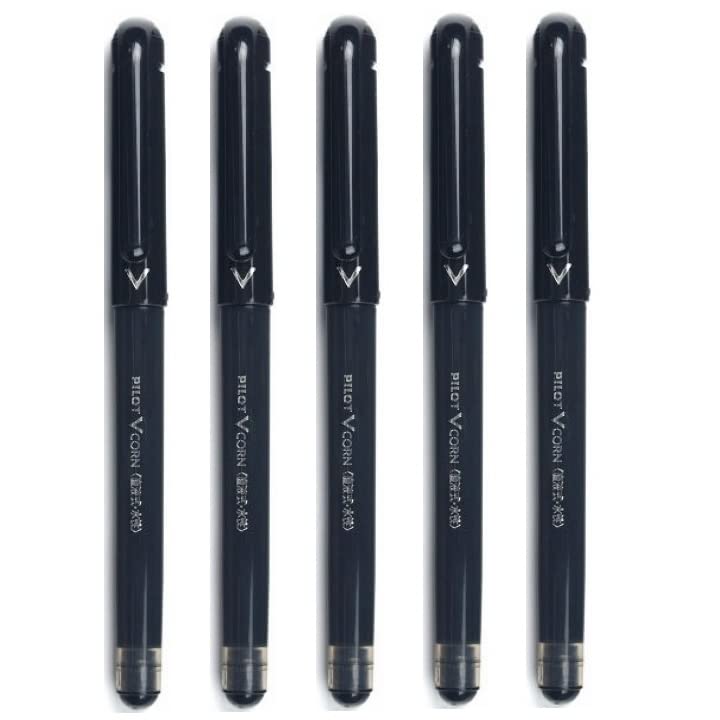 Pilot Ballpoint Cap Direct x 5 Water-Based Pen, V-Cone, 0.5mm, Black, Type, Ink, LVE-10EF-B