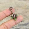 Green Tourmaline Rough Pendant Electroformed Copper Pendant Handmade Jewelry Original Gemstone Pendant Electroformed Jewelry Gift For Mother