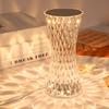 Crystal Nordic Style 3 Colors LED Desk Lamp Touch Sensor Decor Romantic Diamonds USB Powered for Bedroom Living Room Party Dinne