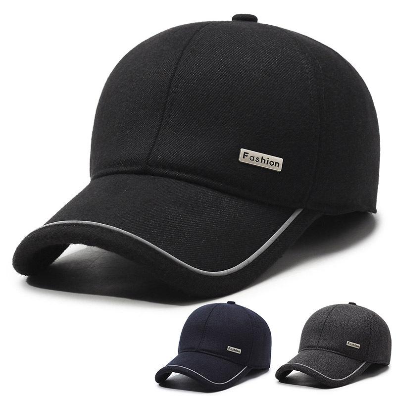 Бейсболка для мужчин среднего и пожилого возраста. Теплая и бархатная кепка, солнцезащитный козырек и защита от солнца, простая и модная кепка.