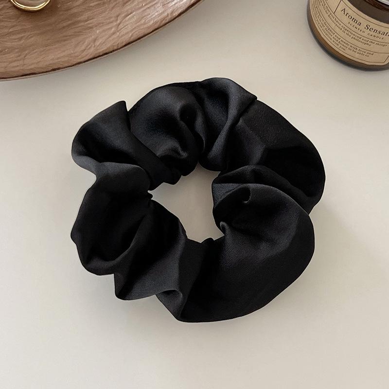 Silk Satin Hair Tie for Women - High-End Retro Bun and Hairstyle Elastic Band