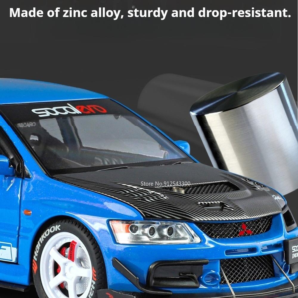 Масштаб 1:24 Lancer Evolution IX RX7-FC Модель автомобиля Игрушка Колесо Рулевое управление Амортизация Суперкар Игрушки Металлические литые модели для мальчиков