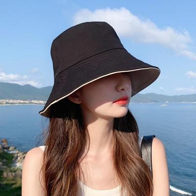 Широкие поля для женщин, двусторонняя шляпа-ведро, складная солнцезащитная шляпа-панама для девочек, для пляжа, путешествий, портативная рыболовная кепка
