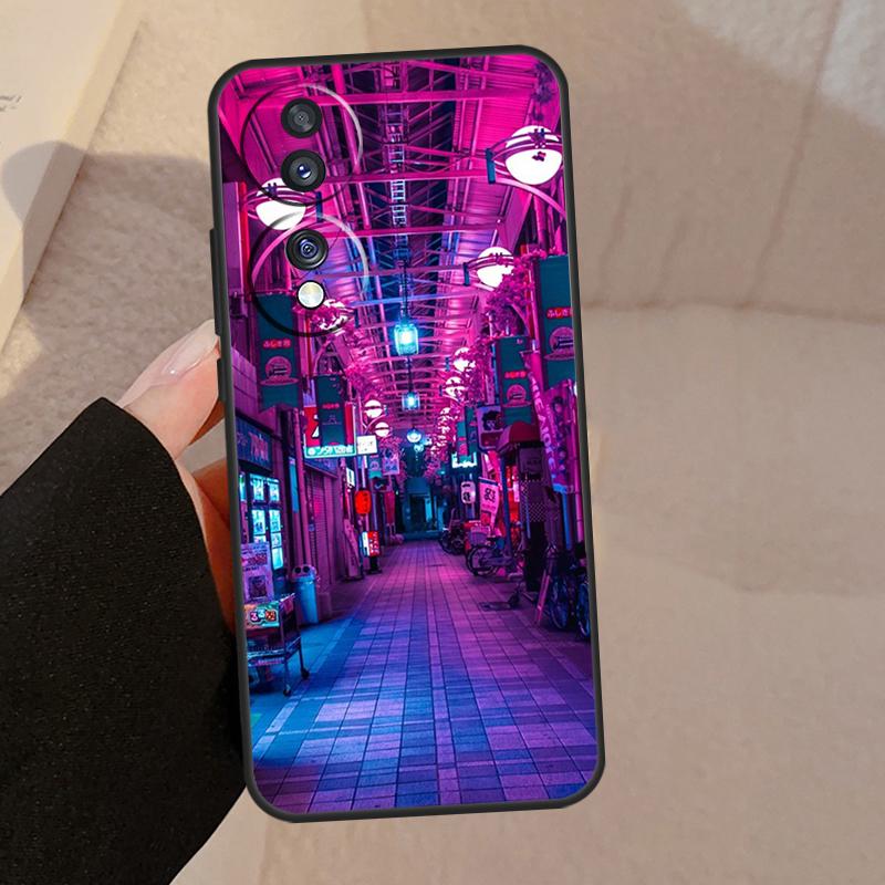 Японская эстетика ночного города Чехол для Honor Magic V5 5 6 7 Pro Для Honor 200 400 Lite 50 70 90 X8a X8b X9a X9b X9c Чехол