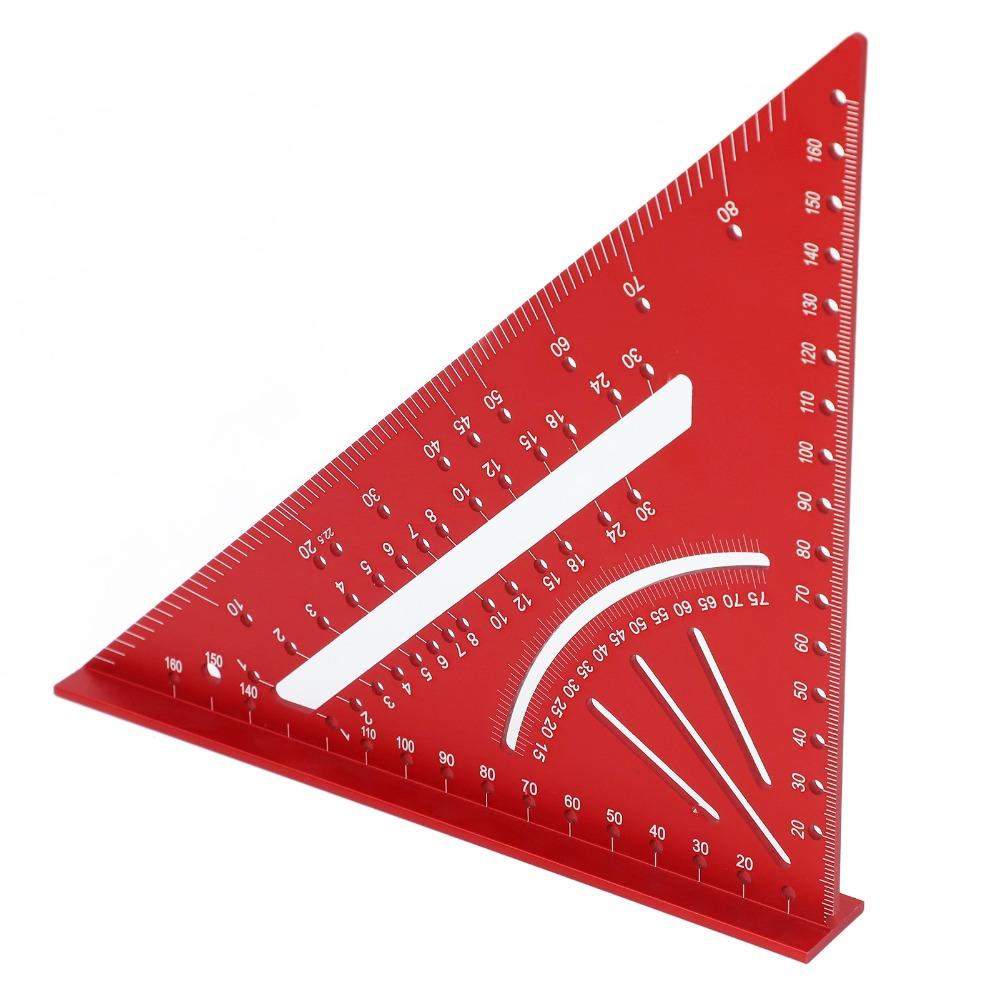 Clear Scales Aluminum Triangle Ruler 90° Right Angle Multi Angle Tool Angle Ruler Measuring