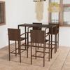 Day and Night - Day and Night Garden Bar Set 5 Pieces Brown Synthetic Rattan