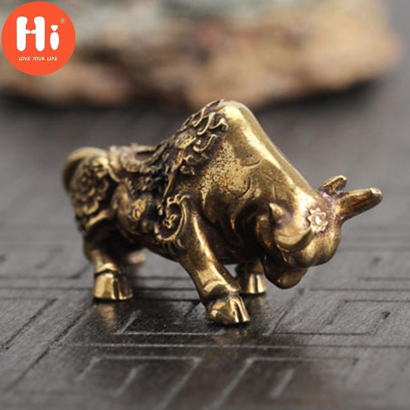 Привет, статуя корриды из чистой меди, орнамент в виде животного, настольный декор, 46*13*21 см, Hi