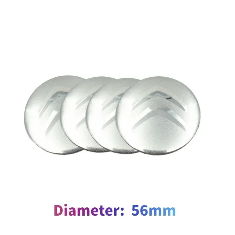 4pcs Car Wheel Center Hub Cap Cover Sticker Decals for Citroen C1 C2 C3 C4 C5 C-Elysee Cactus Picasso Xsara Berlingo DS3 DS4 DS6