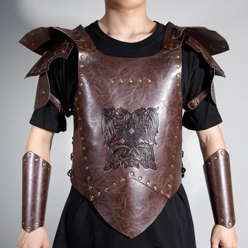 Medieval Embossed Arm Guard Knight Gauntlet Cosplay Stage Costume Prop