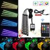 Универсальная RGB подсветка салона автомобиля, светодиодная лента, атмосферная лампа, 8 цветов, декоративная, управление через музыкальное приложение, автомобильные аксессуары