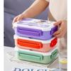 1300ML Cartoon Compartment Bento Box Student Children Fruit Vegetable Lunch Box Microwave Heating Sealed Thermal Food Container