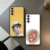 Чехол для телефона D-David-ID A-Art-RT для Samsung S25,24,23,22,30,21,10,9,Ultra,Plus,Lite,FE,4,5 G Мягкий черный чехол