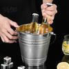 Stainless Steel Ice Bucket, with Handle Portable Beverage Tub, Mirror Polished Durable Ice Tub, for Bars Parties KTV Beverage Cooler