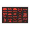 Novelty Car Button Decorative Sticker Car Button Stickers Dashboard Console Label Decals Decorations For Car Truck J7E2