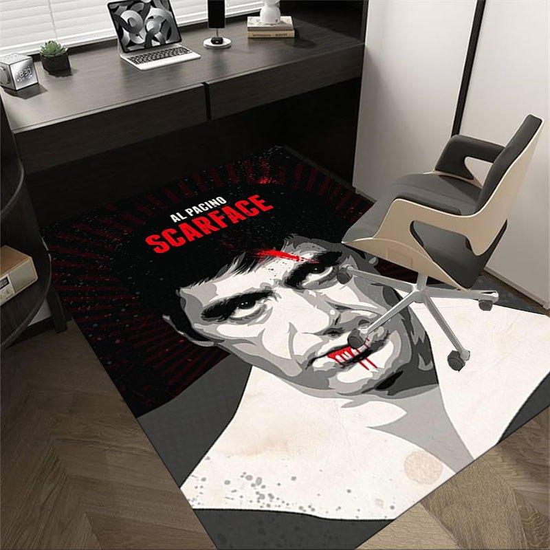 1 шт. Коврик для офисного кресла Scarface, Мягкий, Удобный, Всесезонный, Идеально подходит для дома, спальни или офисного декора, Идеальный подарок для