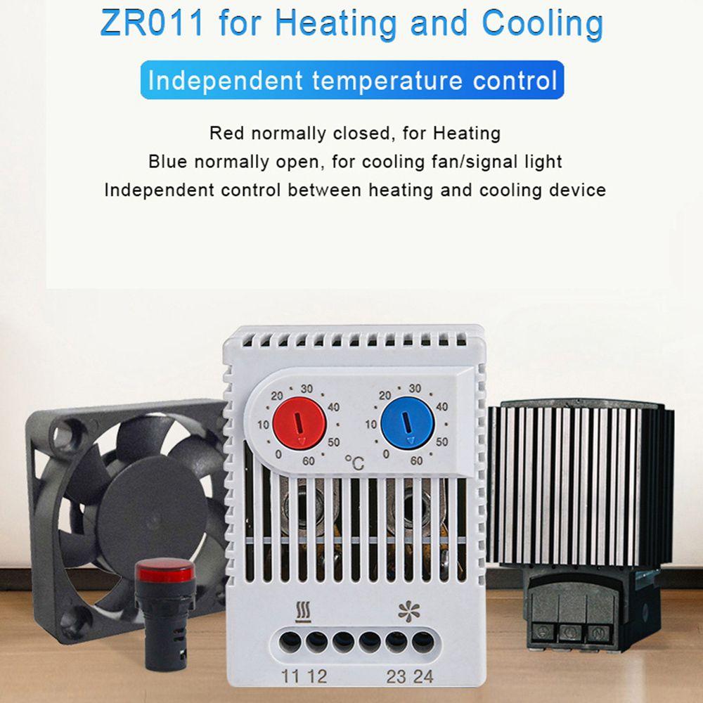 DIN Rail Normal Open Close Cabinet Thermostat Thermoregulator Switch Temperature Controller