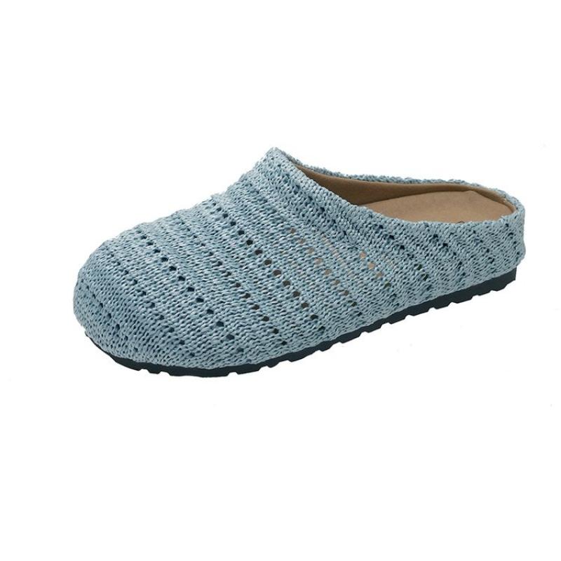 Летние Новые Туфли-Лоферы Мюли Женские Повседневные Шлепанцы Плетеные Сандалии 2025 Тренд Кроссовки Спортивная Обувь Шлепанцы Женские SyfIyno