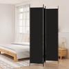 VidaXL Room Divider 3 Panels Folding Room Separator Privacy Screen Partition Living Room Decoration Black 350197