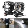 Светодиодные фары DRL, вспомогательные рабочие фары, ангельские глазки, мотоциклетные противотуманные фары, супер яркие 12 В, мини-фары U5, 2 шт., фары для мотоцикла