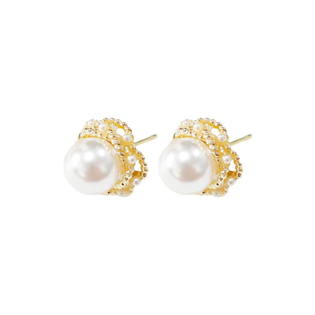 Pearl Earrings Simple Commuter Versatile Stud Earrings Niche Design Light Luxury High Sense Retro Earrings Women