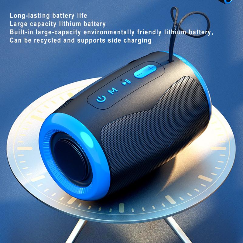 TSN-1 Портативная колонка Беспроводные Bluetooth-колонки с 5.3 стерео FM/SD/USB Disk/Aux режимами Водонепроницаемая для наружного Hi-Fi звука