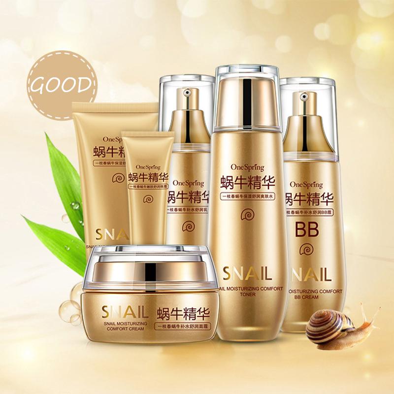 Snail Soothing Moisturizing 6-piece Gift Box Hydrating Facial Makeup Set Skincare Gift Box