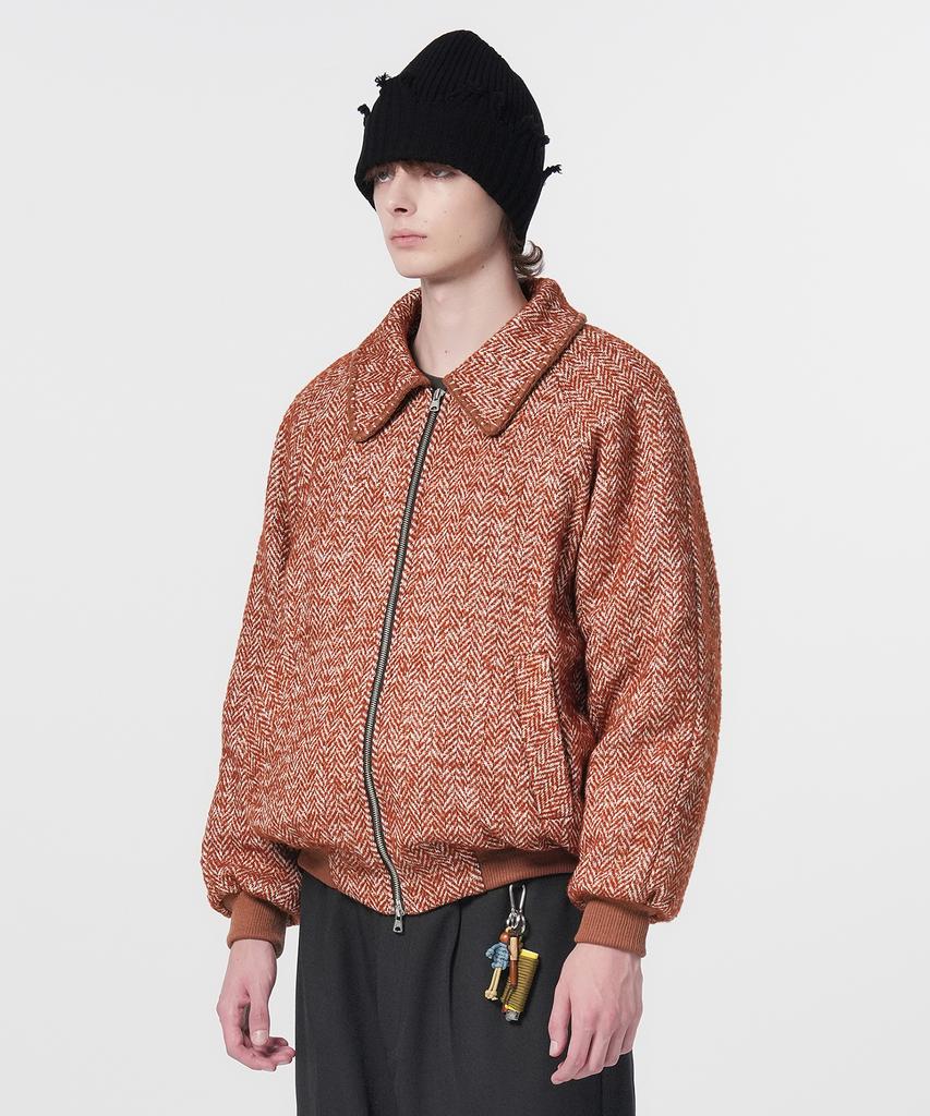 Hongwoosung Quilted Nomad Knit Jacket_Brown