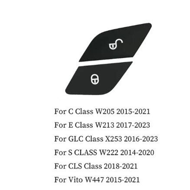 Наклейка на крышку кнопки разблокировки замка двери автомобиля для Mercedes Benz CE GLC S CLS Class Vito W205 W213 X253 W212