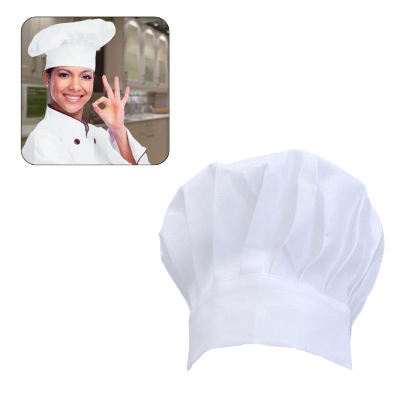 Modern Cooking Bonnet Protect Hair from Dust, Suitable for Women Fashionable Cook Work Hat White