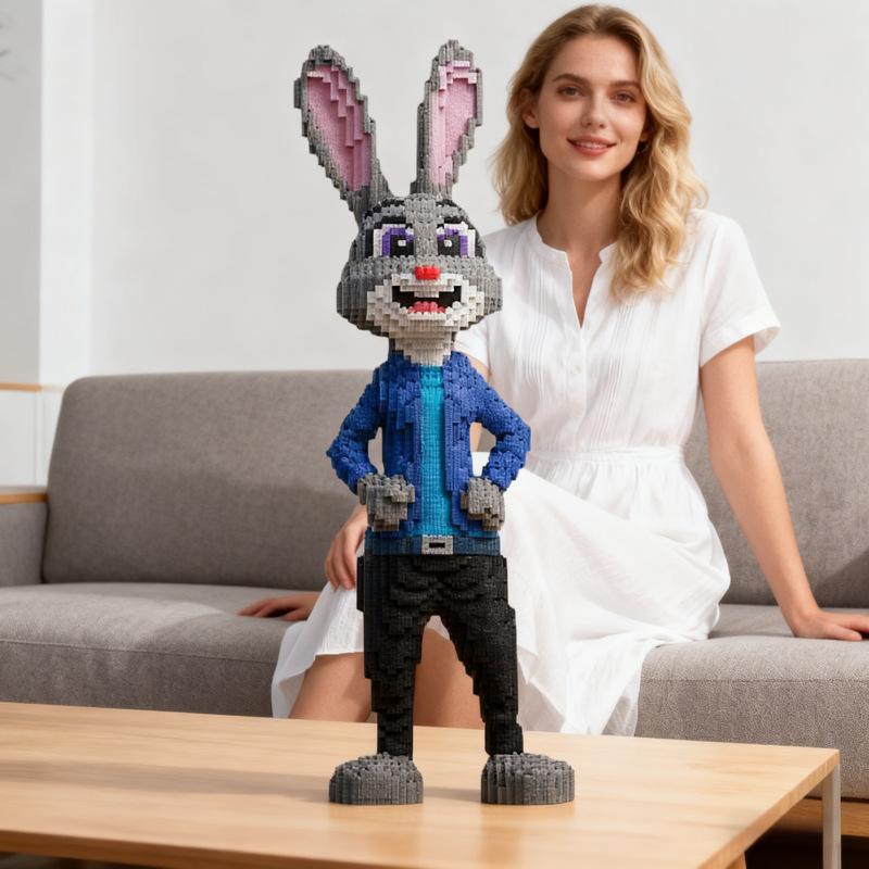 92 см Аниме Лиса Джуди Ник Миниатюрные Строительные Блоки Мультфильм Зверополис 2 Модель Украшение Игрушка Взрослые Дети Сюрприз Подарок