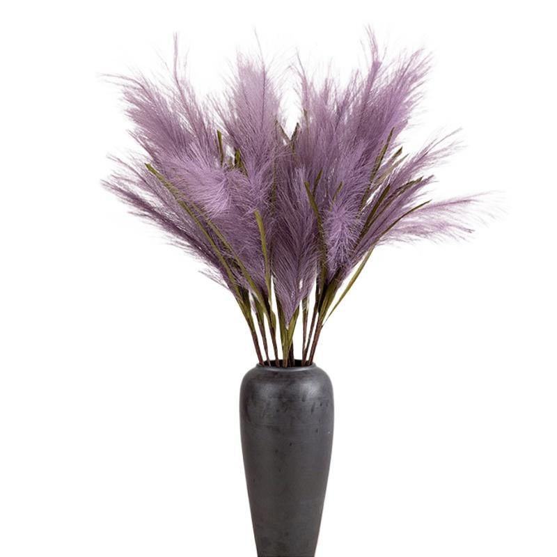 1PC Decoration Fake Flowers Reed Grass Wedding Crafts Ins Wind Green Plants Creative\t