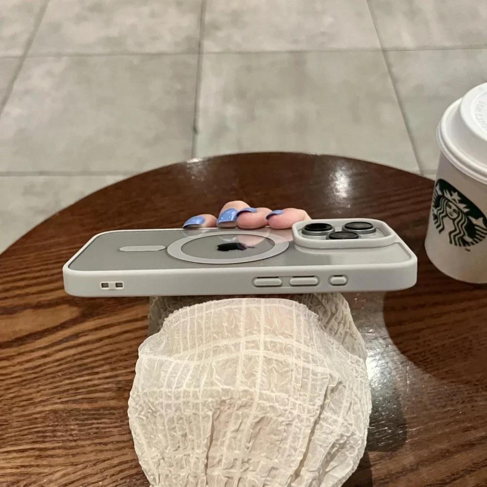 Luxury Shockproof Magsafe Wireless Charge Case for iPhone 15 Pro 14 13 12 Mini 11 X XR XS Max 8 Plus Clear Magnetic Bumper Cover