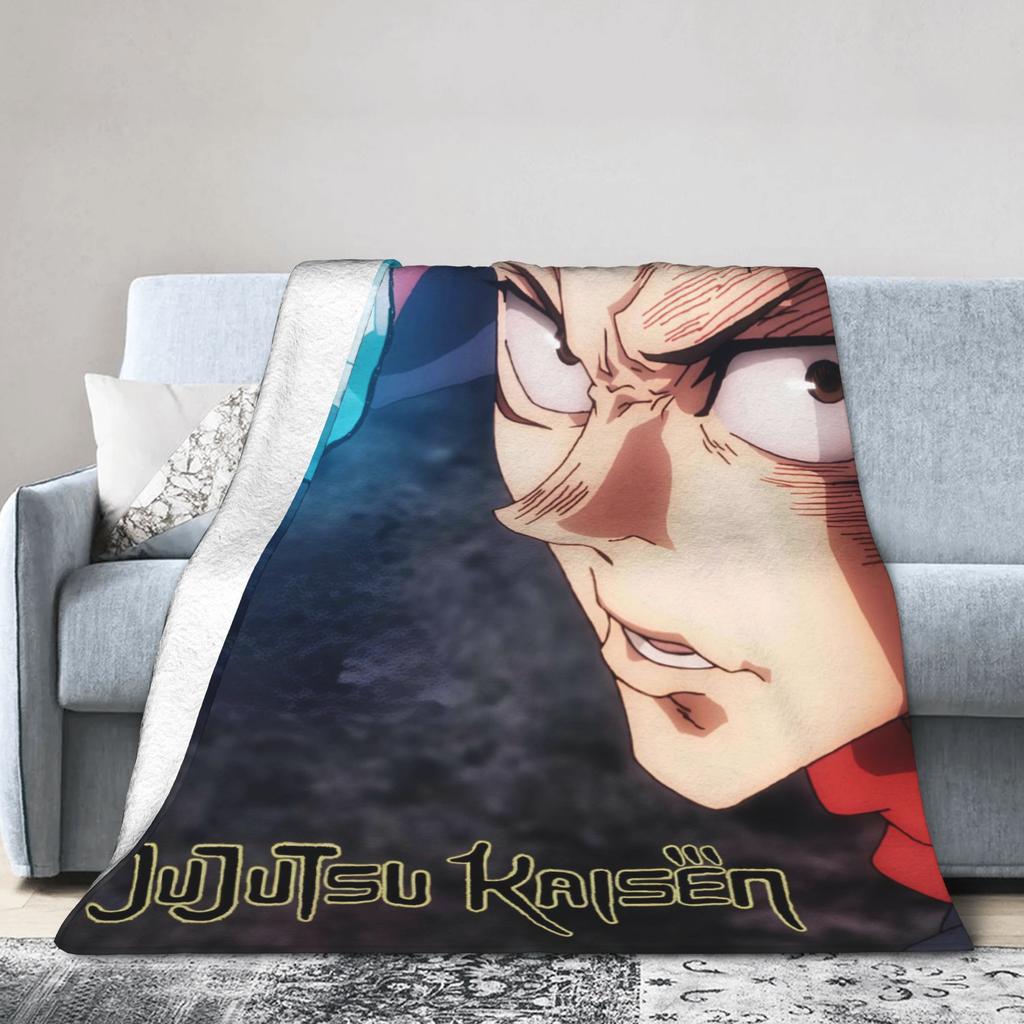 Jujutsu Kaisen Plush Blanket Kids Flannel Bedding Throws For Couch Chair Soft Warm Customized Quality Bedspread Birthday Gift