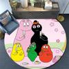 Barbapapa3,Round Area Rug,Carpet Rug for Living Room Bedroom Sofa Playroom Decor,Non-slip Floor Mat