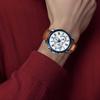 Casio 50M Водонепроницаемые Мужские часы с кварцевым механизмом и кожаным ремешком Белые BEM-520BUL-7A2