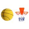 21cm Silent Basketball Bouncing Mute Training Ball Indoor Sports Toy (Yellow)