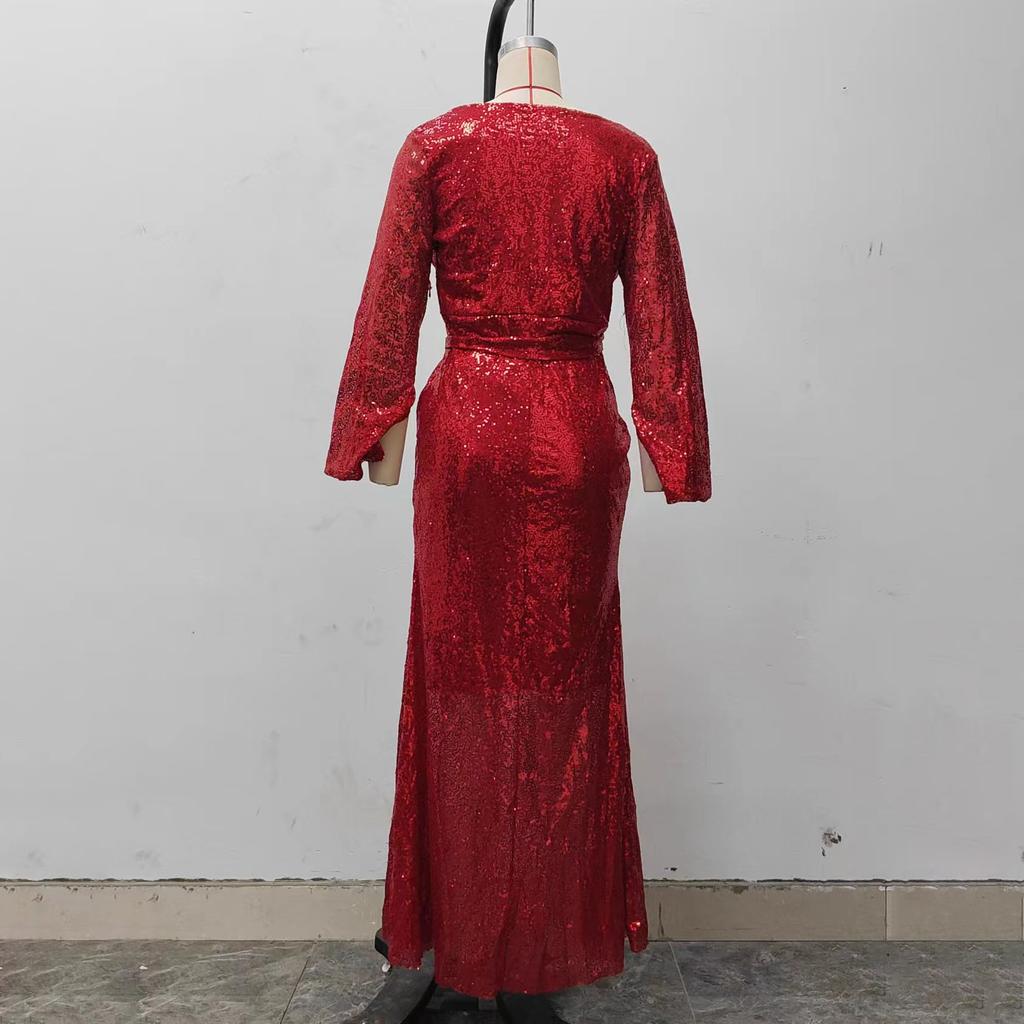 Модные длинные вечерние платья без рукавов с блестками и тонким темпераментом средней длины