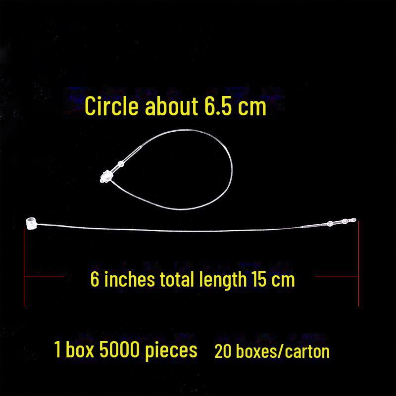 Прозрачный пластиковый шнурок с пряжкой для бирок на одежду