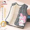 Hello Kitty Children's Vest for Girls, Fleece-Lined and Thickened Cotton-Padded Inner Wear, Baby Top for Winter Layering