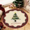 Christmas Imitation Cashmere Carpet Home Living Room Bedroom Atmosphere Christmas Decoration Red Christmas Tree Base Floor Mat