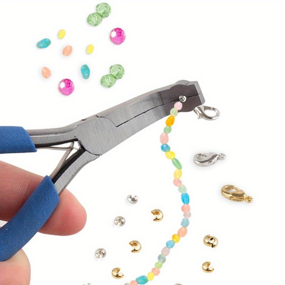 1PC Round Hole Pliers Hole 3mm Press Hole Double Leaf Spring Clamp Positioning Bead Pliers DIY Jewelry Tools