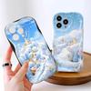 Cartoon Pattern Cream Texture Casing Wavy Edge Soft Silicone Cover Phone Case for IPhone Samsung Huawei Honor Xiaomi Redmi Infinix Tecno