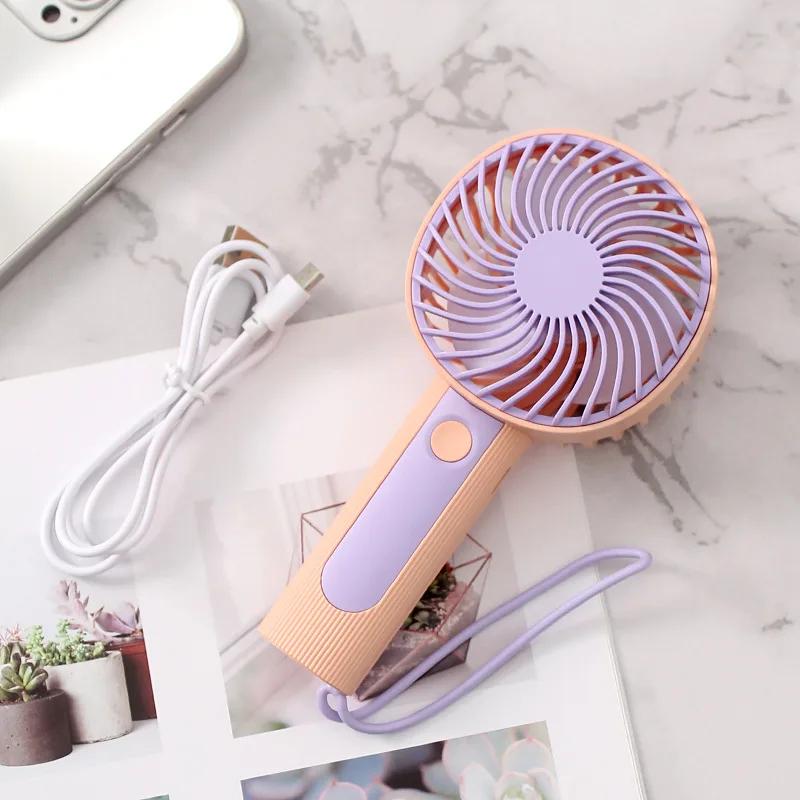Mini Portable Fans 3 Gear Handheld USB Rechargeable Fan Mini Desktop Air Cooler Outdoor Fan Cooling Travel Hand Fans Phone Fan