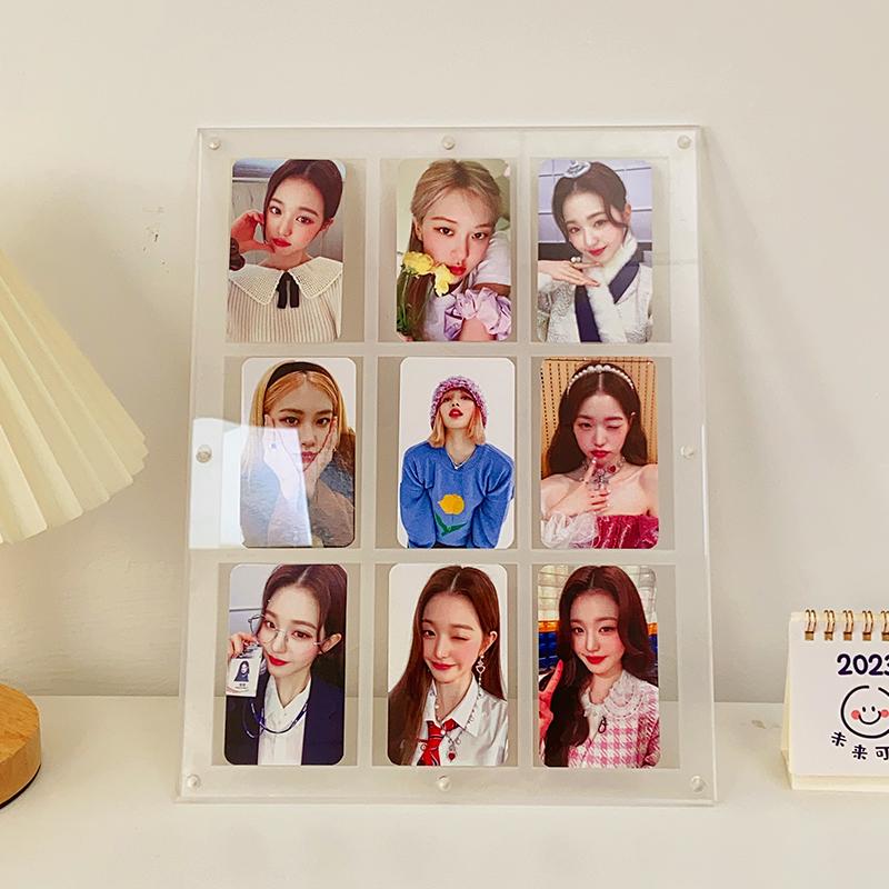 Акриловая подставка для фотокарточек K-pop Рамка для фото Акриловая комнатная настольная аксессуар для фотокарточек Фоторамки Рамка для картин