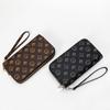 Unisex Long Wallet Double Zipper Change Bag Printed Clutch Bag Fashion Multi-Card Wallet Small Handbag